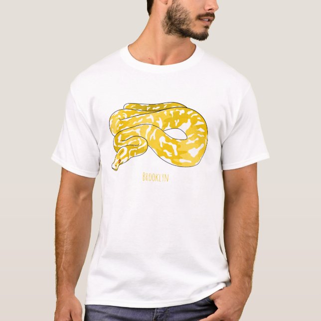 Burmese python snake cartoon illustration T-Shirt (Front)