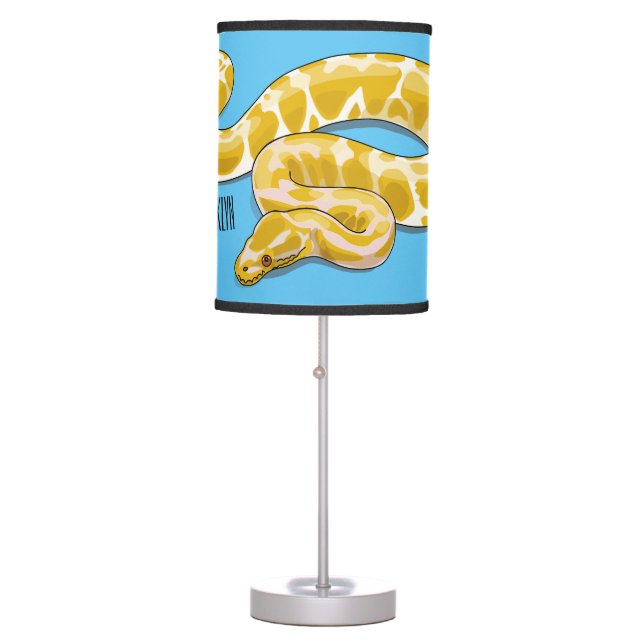 Burmese python snake cartoon illustration table lamp (Front)