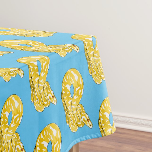 Burmese python snake cartoon illustration  tablecloth (In Situ)