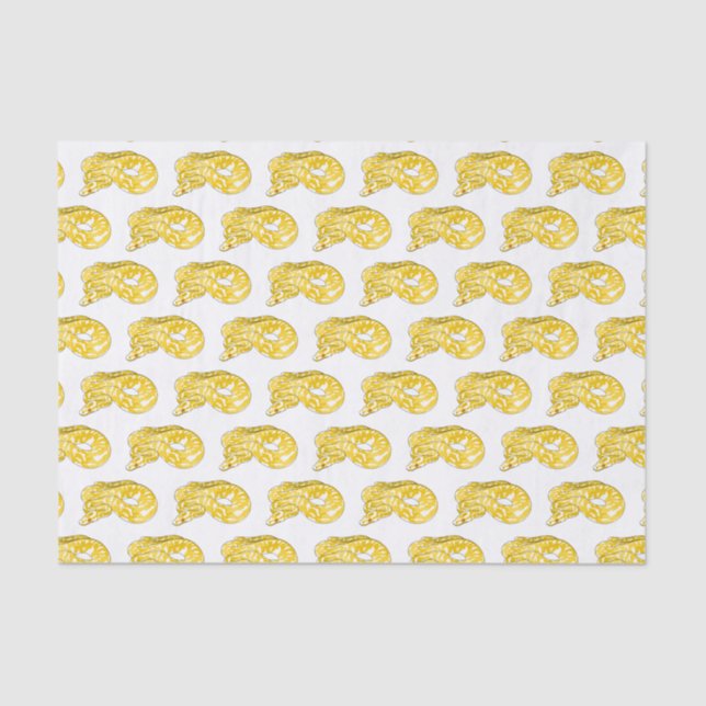 Burmese python snake cartoon illustration  tissue paper (Front)