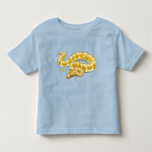 Burmese python snake cartoon illustration toddler t_shirt