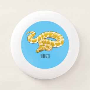 Burmese python snake cartoon illustration Wham-O frisbee