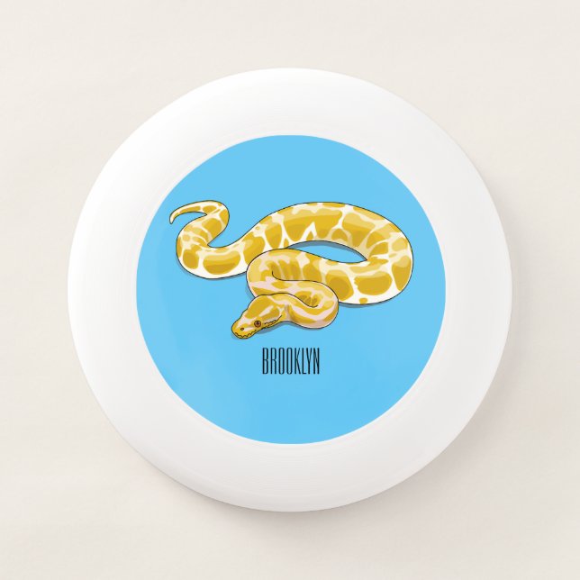 Burmese python snake cartoon illustration Wham-O frisbee (Front)