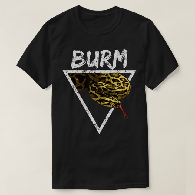 Burmese Python Snake Keeper Owner Geometric  T-Shirt (Design Front)