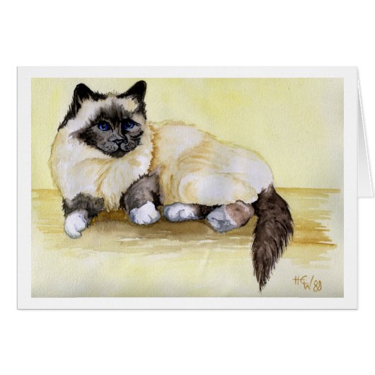 Burmese Seal Point Cat Cards (Front Horizontal)