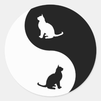 Burmese Yin Yang Classic Round Sticker