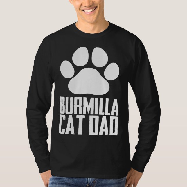 Burmilla cat dad T-Shirt (Front)