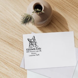 Burmilla Cat Return Address Pet Rubber Stamp