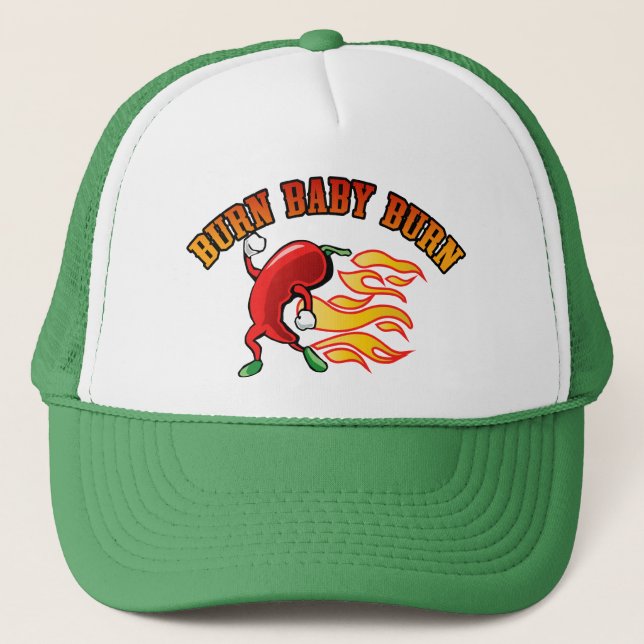 Burn Baby $18.95 (11 colors) Truckers Hat (Front)