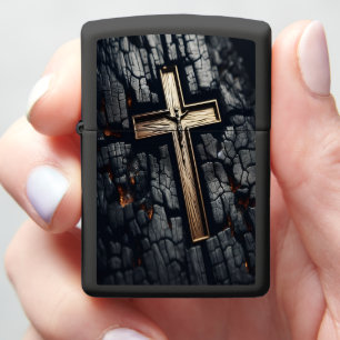 Burn Cross:  Symbol of Resilience Zippo Lighter