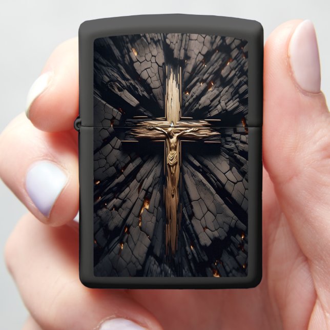 Burn Cross: The Refiner's Fire Zippo Lighter (In Hand)