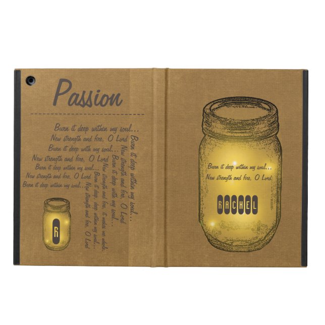 Burn It Deep Passion Mason Jar iPad Air Cover (Outside)