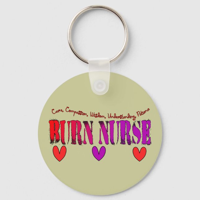 Burn Nurse Gifts Keychain (Front)