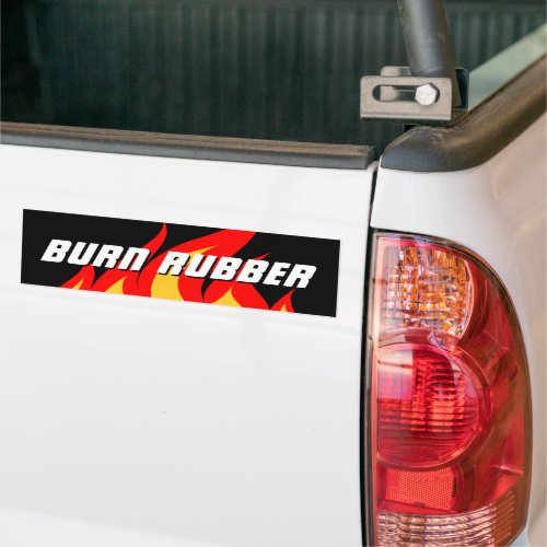 Burn Rubber automotive car racing bumper sticker