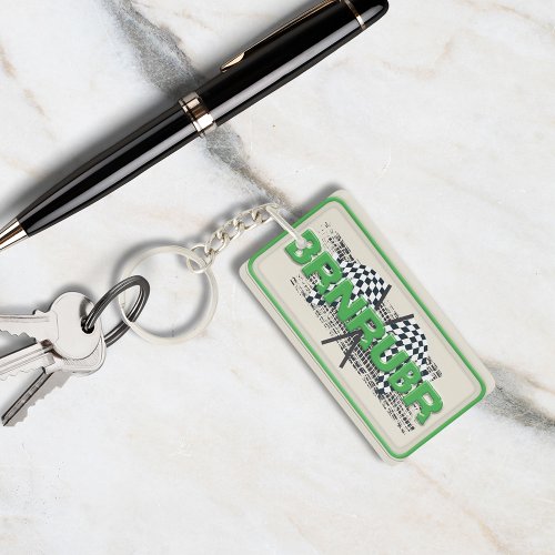 Burn Rubber BRNRUBR Artwork Keychain