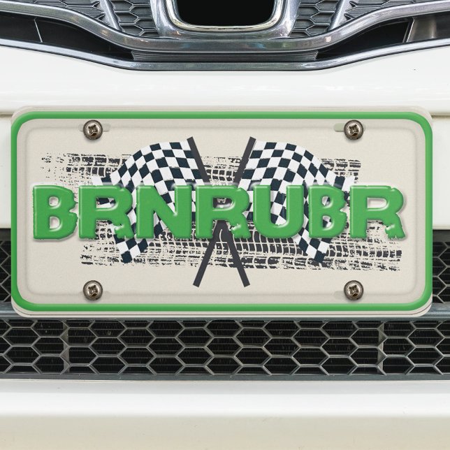 Burn Rubber BRNRUBR Artwork License Plate (Creator Uploaded)