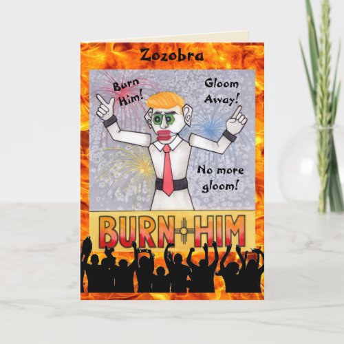 Burn Your Gloom Away Zozobra A Santa Fe Tradition Holiday Card