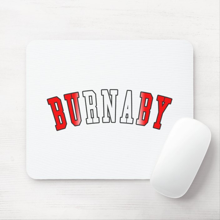 Burnaby in Canada National Flag Colors Mousepad