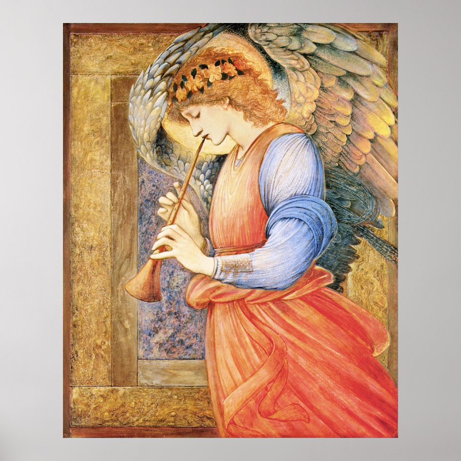 Burne-Jones An angel playing flageolet 1878 Larger Poster