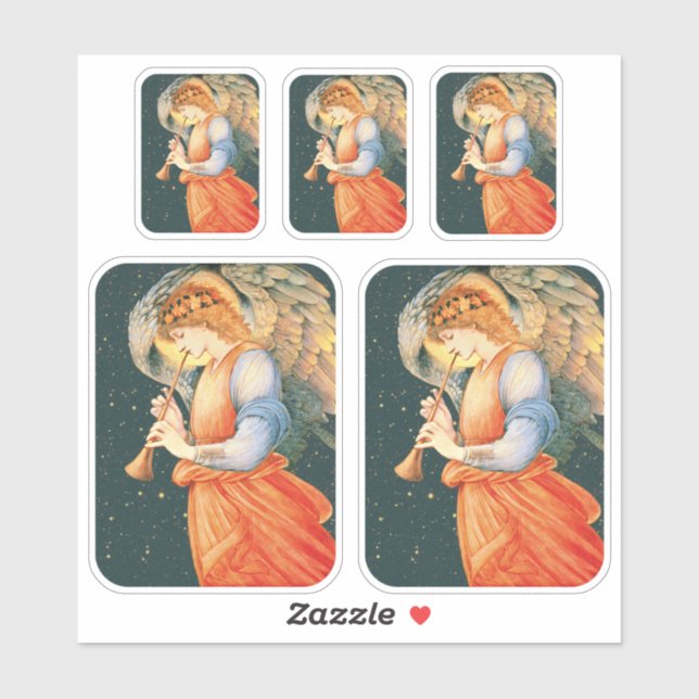 Burne-Jones Angel playing flageolet 1878 CC1153 Sticker (Sheet)