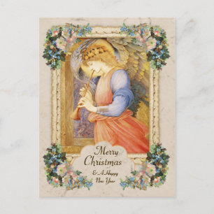 Burne-Jones Musician angel CC0806 Christmas Holiday Postcard