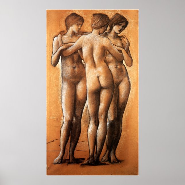 Burne-Jones - Three Graces 1885 Poster (Front)