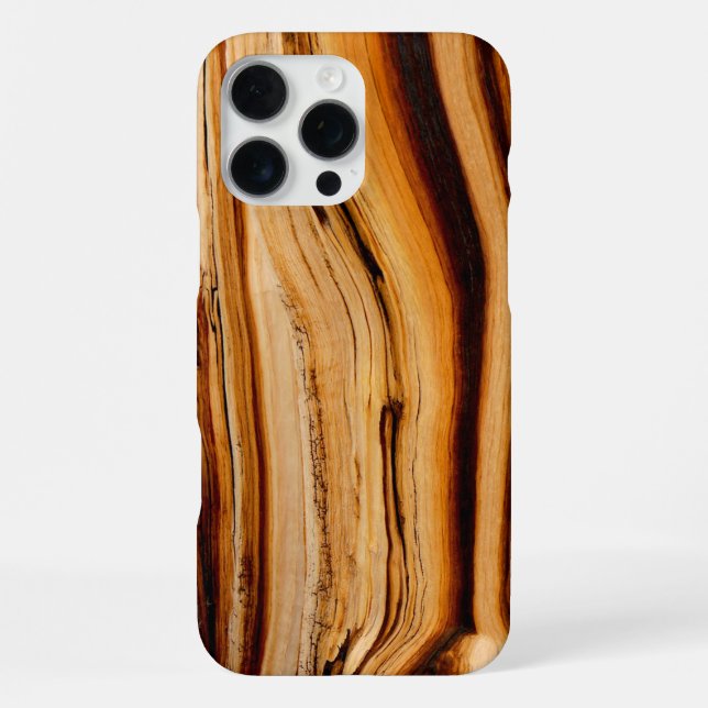 Burned Bristlecone Pine Tree Trunk Texture Iphone Case (Back)