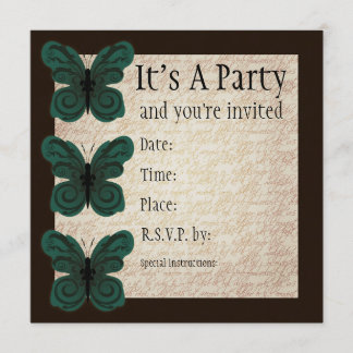 Burned Butterfly Invitation