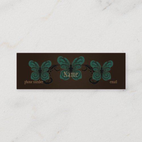 Burned Butterfly Skinny Business Card
