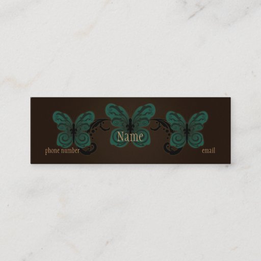 Customizable Burned Butterfly Skinny Business Card