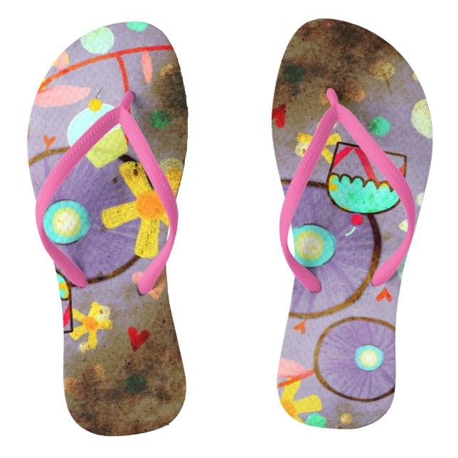 Burned Old Distressed Vintage Flip Flops (Footbed)