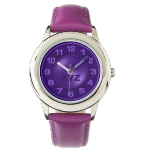 Burned Purple Custom Initials watches