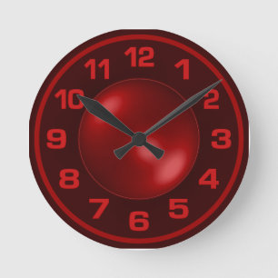 Burned Red wall clock