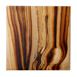 Burned Tree Trunk Texture Ceramic Tile