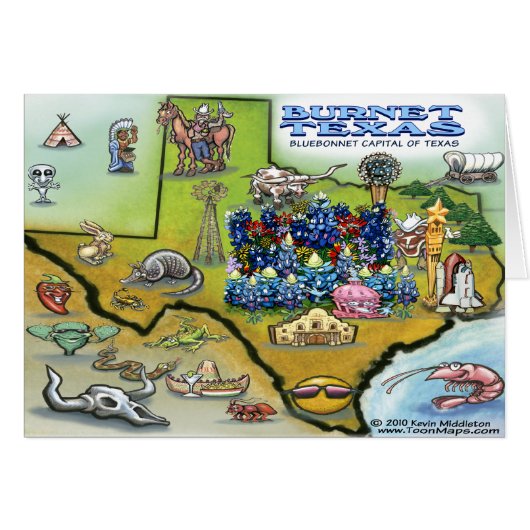 Burnet TEXAS Map Cards (Front Horizontal)