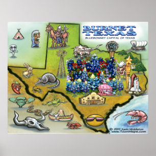 Burnet TEXAS Map Poster