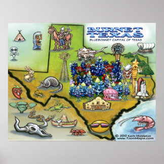 Burnet TEXAS Map Poster
