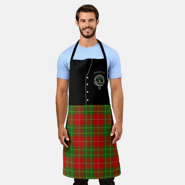 Burnett Clan Badge & Tartan Kilt Apron (Worn)