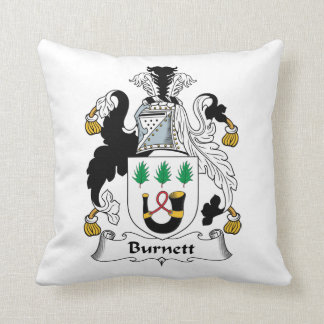 Burnett Family Crest Throw Pillow