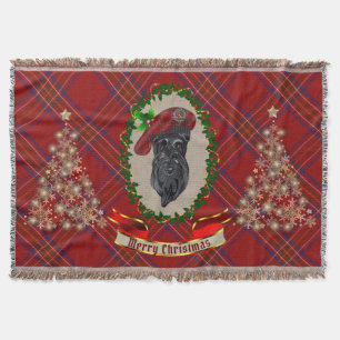 Burnett Scottie Dog Christmas Throw Blanket