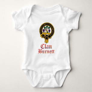 Burnett Scottish Crest Tartan Clan Name Clothes Baby Bodysuit