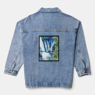 Burney Falls, CA Poster Denim Jacket