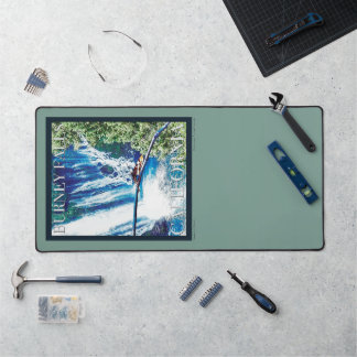 Burney Falls, CA Poster Desk Mat