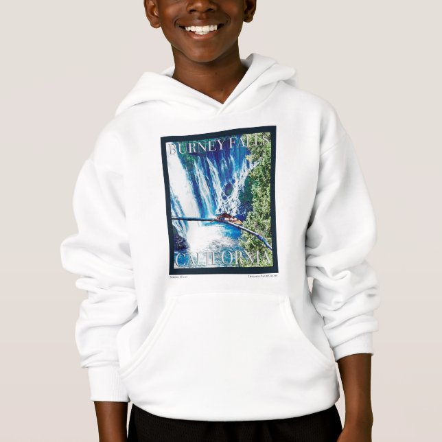 Burney Falls, CA Poster Hoodie (Front)