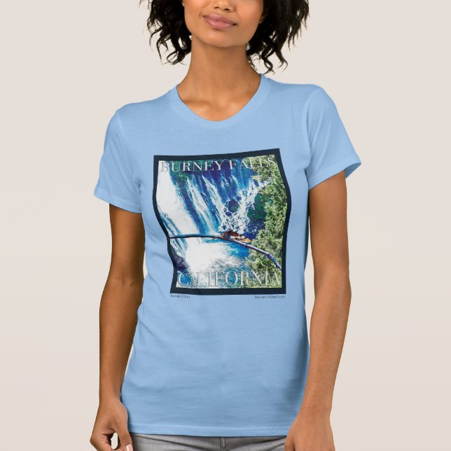 Burney Falls, CA Poster T-Shirt (Front)