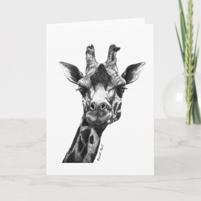 Burney the Giraffe Card (Front)