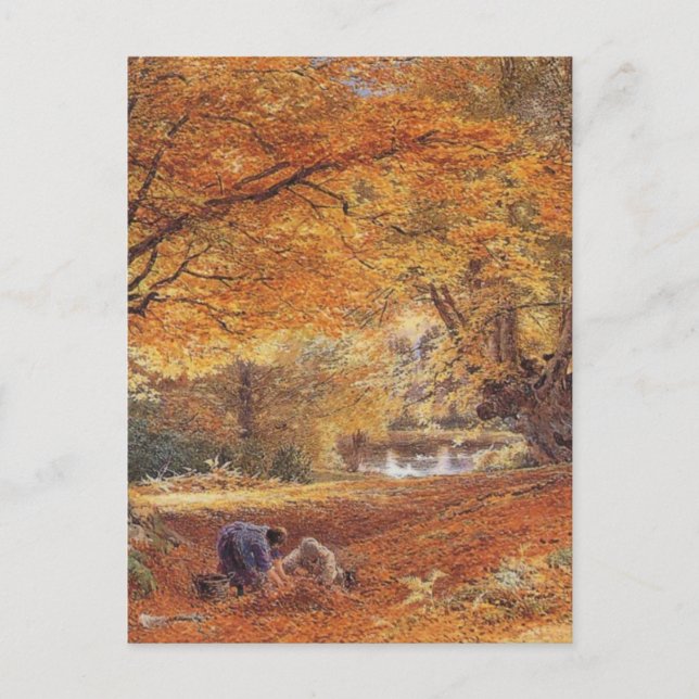Burnham Beeches - Birket Foster Postcard (Front)