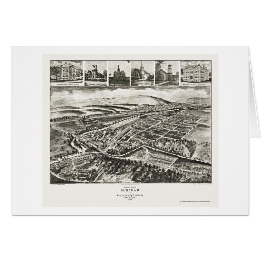 Burnham, PA Panoramic Map - 1906 Cards (Front Horizontal)