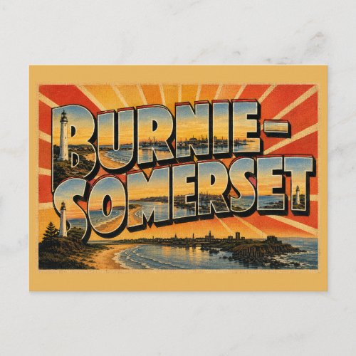 Burnie–Somerset Tasmania Bass Strait Twin Towns Postcard