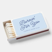 Burnin' For You Modern Retro Blue Wedding